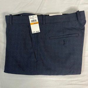 BNWT Perry Ellis Portfolio Slim fit 33x32 Polyester 100% Navy Blue